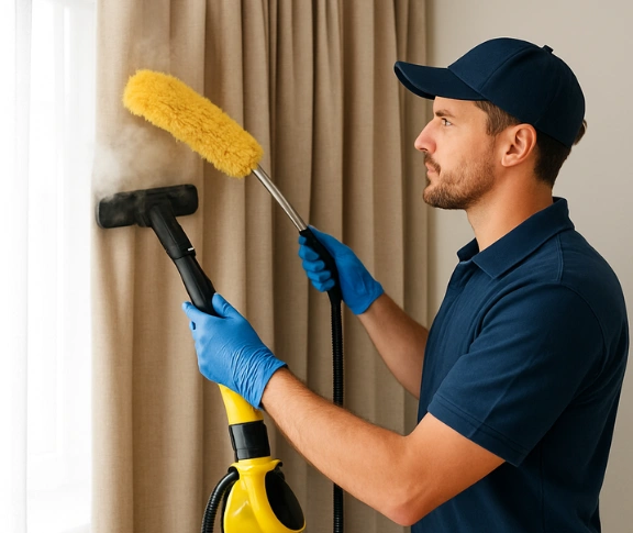 Trusted drapes cleaning technician Matty Curtain Cleaning sylvania-nsw QLD